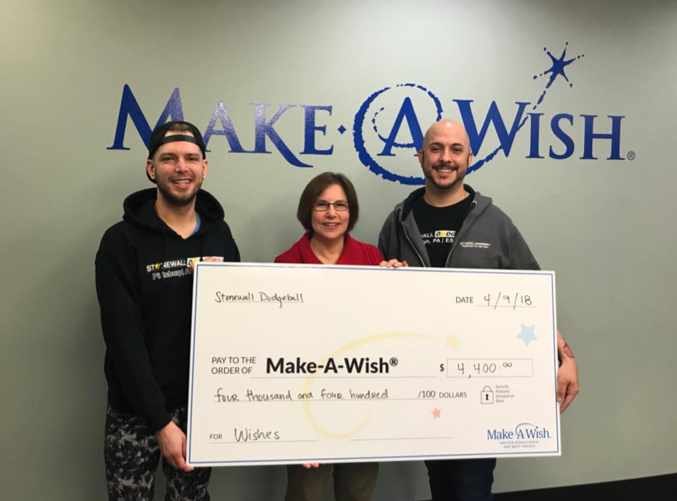 Stonewall Dodgeball Makes 2018 Make-A-Wish Donation